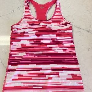 Champion Pink Strip Racerback Shirt Medium